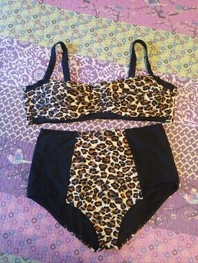 Swimsuits For All Animal Print Bikini Plus 18 D/DD